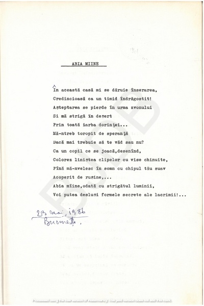 M-1076-1130-7 - 55 de Poezii în manuscris dactilografiat. ALEXANDRU MIRCESCU